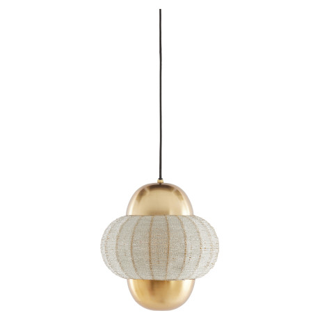 Light & Living Hanglamp 'Cetara' Kralen, 26cm, kleur Zilver/Brons
