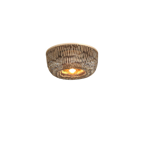 GOOD&MOJO Plafondlamp 'Barbados' Bamboe, 35cm, kleur Naturel/Bruin