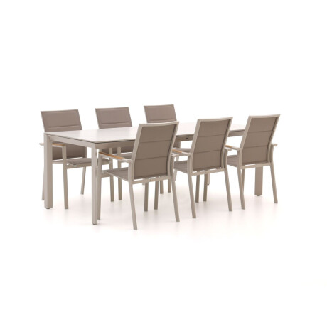 Bellagio Albinea/Sestino 220cm dining tuinset 7-delig stapelbaar - Laagste prijsgarantie!