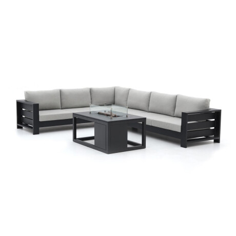 Bellagio Avolo/Cosiraw 120cm hoek loungeset met vuurtafel 3-delig links - Laagste prijsgarantie!