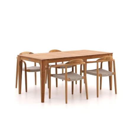 Bellagio Berbaro/Bruca 170cm dining tuinset 5-delig stapelbaar - Laagste prijsgarantie!