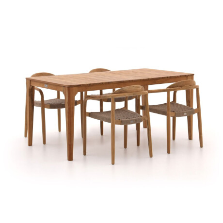 Bellagio Berbaro/Bruca 170cm dining tuinset 5-delig stapelbaar - Laagste prijsgarantie!