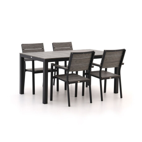 Bellagio Fidenza 160cm dining tuinset 5-delig stapelbaar - Laagste prijsgarantie!