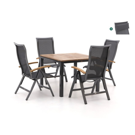 Bellagio Lugo/Linosa 100cm dining tuinset 5-delig verstelbaar - Laagste prijsgarantie!