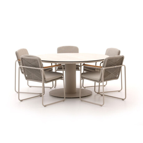 Bellagio Sordio/La Fonte ø 150cm dining tuinset 6-delig stapelbaar - Laagste prijsgarantie!