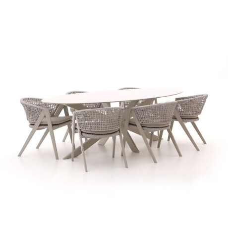 Bellagio Valsecca/Furato ellips 240cm dining tuinset 7-delig - Laagste prijsgarantie!
