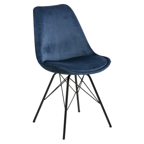Bendt Eetkamerstoel 'Liva' Velvet, kleur Navy Blue