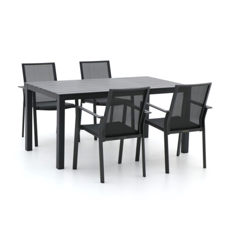 Bernstein Amberg/Menzano 160cm dining tuinset 5-delig stapelbaar - Laagste prijsgarantie!