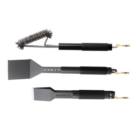 Boretti barbecue grill gereedsschapsset 3-delig (tang compact, spatel, borstel) - Laagste prijsgarantie!