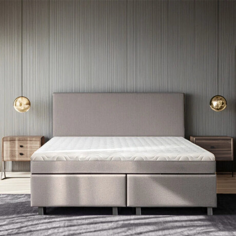 2-Persoons Boxspring Julia Relax - Beige - Beige 140x200 Cm - Pocketvering - Inclusief Topper - Dekbed-Discounter.nl