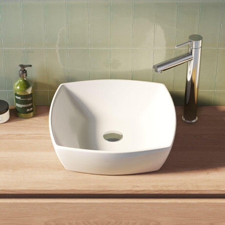 BRAUER Peak waskom - 41 keramiek - hoogglans wit WK-PE41HW