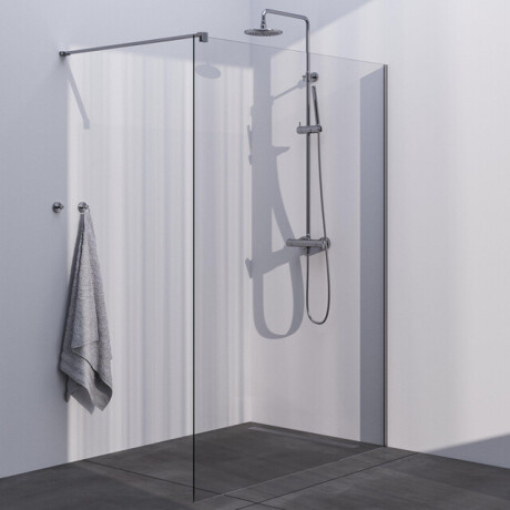 BRAUER Season Inloopdouche - helder glas - 140x200cm - geborsteld RVS GS-SEIC1H140200NG