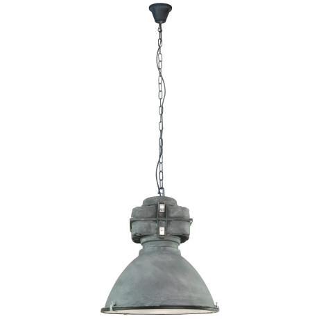 Brilliant Leuchten Hanglamp Anouk 130 cm hoogte, e27 max. 60 w, metaal/glas, grijs antiek, dimbaar, industrial