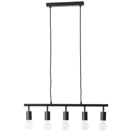 Brilliant Leuchten Hanglamp Tiffany Hanglamp 90 x 63 cm, E27, hoogte verstelbaar, metaal/bamboe (1 stuk)