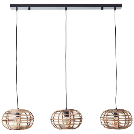 Brilliant Leuchten Hanglamp Woodball 3-vlamige bamboe hanglamp - 3x e27 max. 40 w - 142 cm x 111 cm (1 stuk)