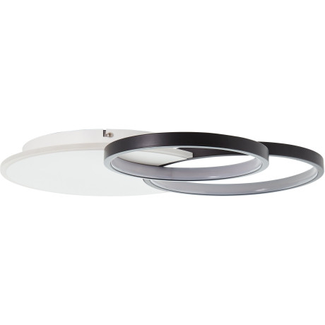 Brilliant Leuchten Led-plafondlamp Davinson Ø 55 cm, 4700 lm, warmwit licht, metaal, kunststof, wit/zwart (1 stuk)