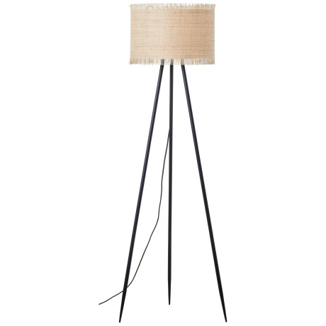 Brilliant Leuchten Staande lamp Raffy Kap van zeegras, 135 x 52 cm, E27, natuur/zwart (1 stuk)