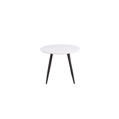 Bruno ronde kindertafel wit – met zwarte poten - Ø 60 cm