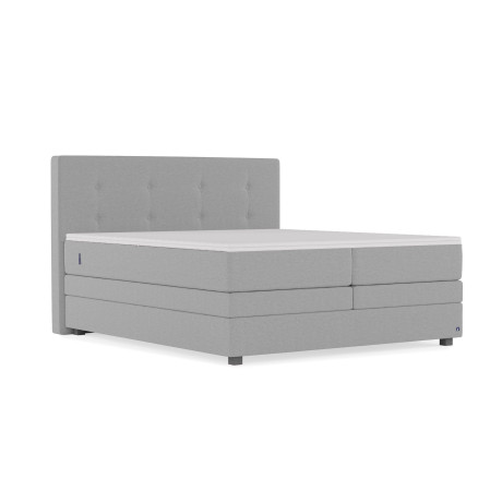 BRUNO Original boxspring met opbergruimte 200x200cm in Licht grijs | Ruimtebestarend en zelf samen te stellen