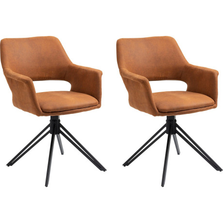 byLIVING Eetkamerstoel Estelle 360° draaibaar (set, 2 stuks)