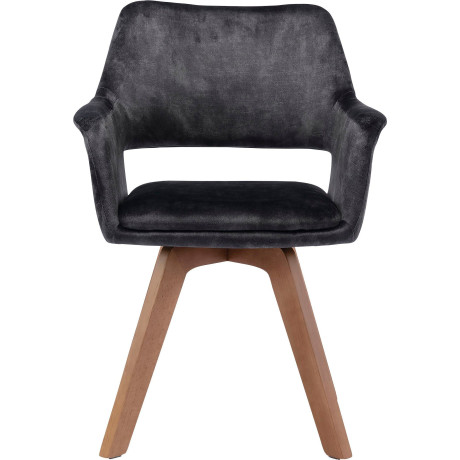 byLIVING Eetkamerstoel Klara set van 2, zacht verdikt met hoogwaardig vintage-fluweel, 360° draaibaar (set, 2 stuks)
