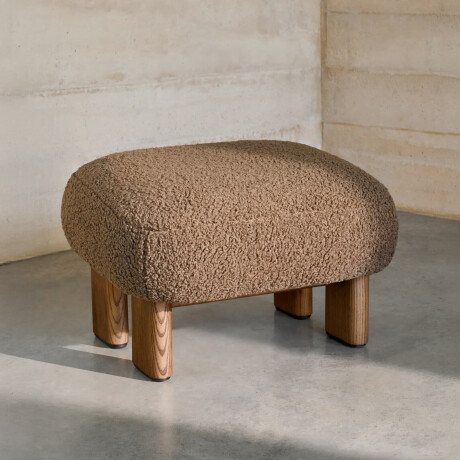 Kave Home Hocker 'Cabana' Bouclé, kleur Taupe