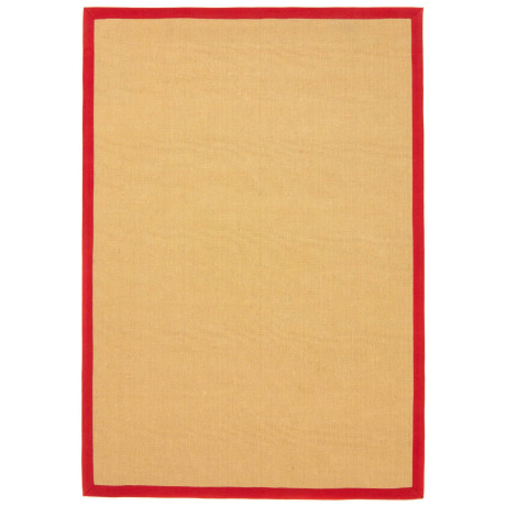 carpetfine Sisalkleed Sisal met gekleurd randdessin, antislip achterzijde