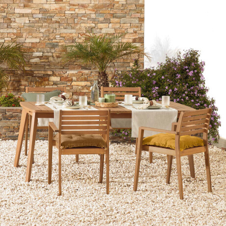 Kave Home Uitschuifbare Tuintafel 'Hanzel' 183-240 x 100cm, kleur Naturel