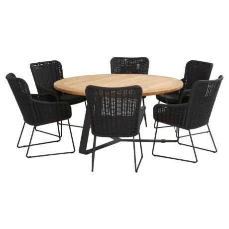 4 Seasons Outdoor Tuinset Wing Basso Ø160 cm Antraciet