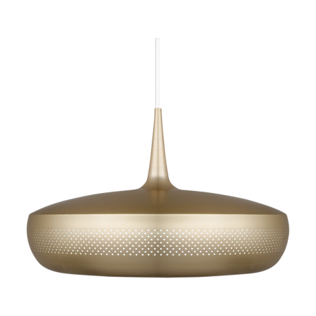 Clava Dine hanglamp brushed brass - met koordset wit - Ø 43 cm