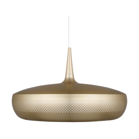 Clava Dine hanglamp brushed brass - met koordset wit - Ø 43 cm