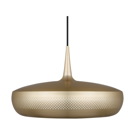 Clava Dine hanglamp brushed brass - met koordset zwart - Ø 43 cm
