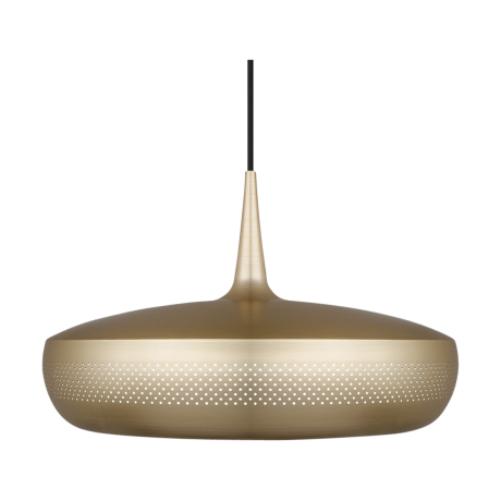 Clava Dine hanglamp brushed brass - met koordset zwart - Ø 43 cm
