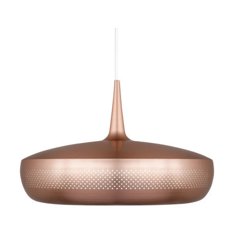 Clava Dine hanglamp brushed copper - met koordset wit - Ø 43 cm