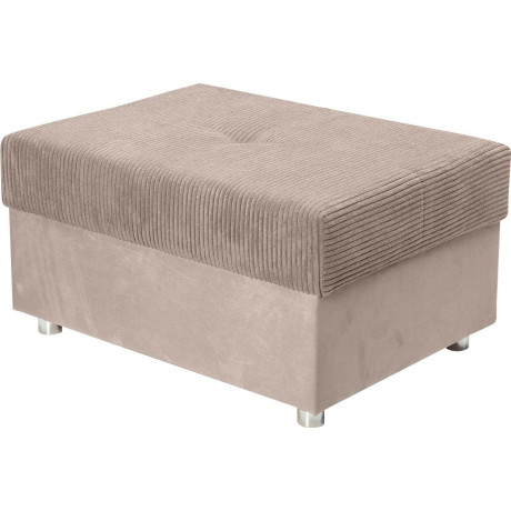 COLLECTION AB Hocker Italia Inclusief comfortabele binnenvering, in mix van ribfluweel en velours