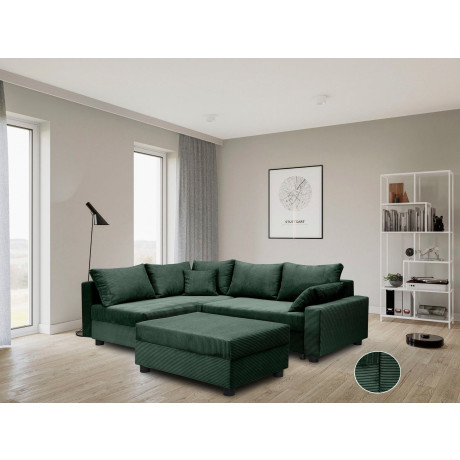 COLLECTION AB Hoekbank Parma L-vorm met slaapfunctie en bedlade, inclusief kussens, bonell-federkern