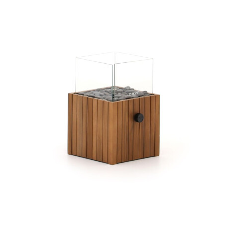 Cosiscoop Timber square gaslantaarn 20x20x30cm - Laagste prijsgarantie!