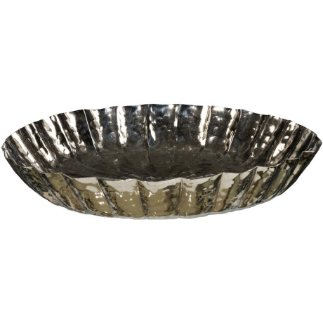 Creativ deco Decoratieve schaal Kerst versiering met structuurrand (1 stuk)