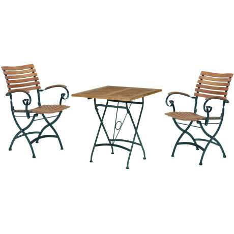 4 Seasons Outdoor Bistroset Lindau Bellini Teak 70 x 70 cm