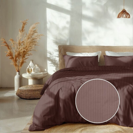 Dekbedovertrek Katoen-Satijn - Banda - Rosé - Eenpersoons (140x200 Cm) - Roze Katoen-satijn - Strepen - Heckett Lane - Dekbed-Discounter.nl