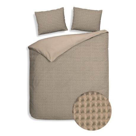 Dekbedovertrek Katoen Vafala - Bruin - Tweepersoons (200x200 Cm) - Bruin Katoen - Effen - Heckett Lane - Dekbed-Discounter.nl