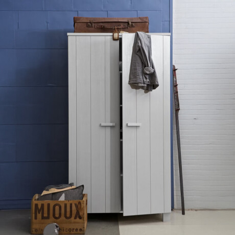 WOOOD Opbergkast 'Dennis' kleur Betongrijs