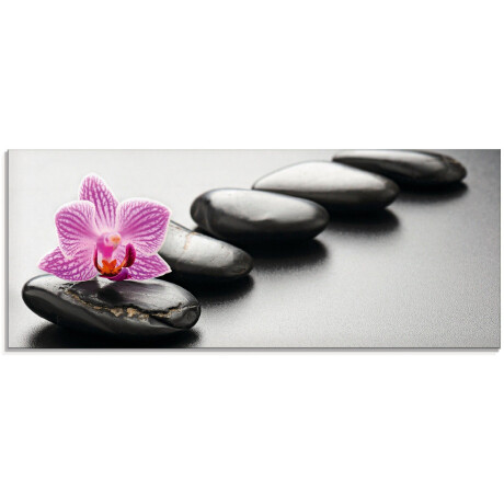 Artland Print op glas Spa-concept met zen stenen en orchidee