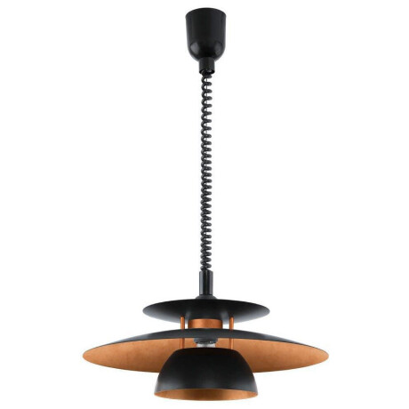EGLO Hanglamp Brenda Hanglamp van metaal en kunststof, zwart, koper, E27, Ø 43 cm (1 stuk)