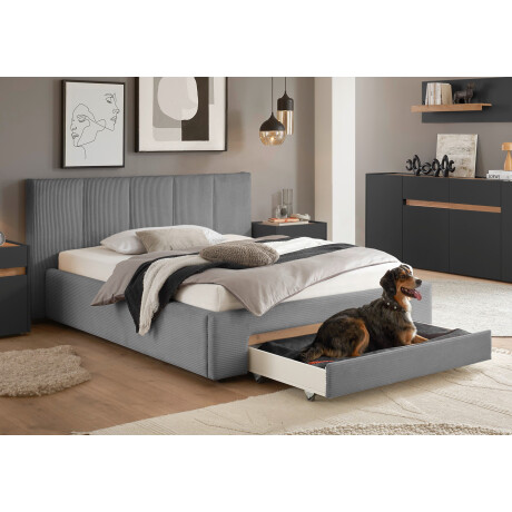 INOSIGN Gestoffeerd bed CiTY/GiRON, bedframe met bedlade, gestoffeerd opbergbed met hondenbed of opberglade, bekleding van corduroy of linnenlook
