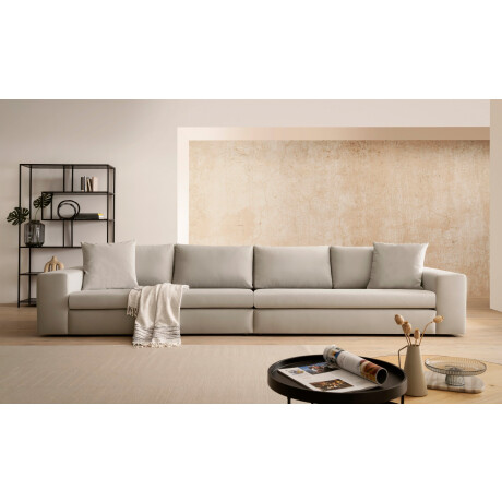 andas 4-zitsbank SLEETLAND XXL in fluweel of vintage lederlook