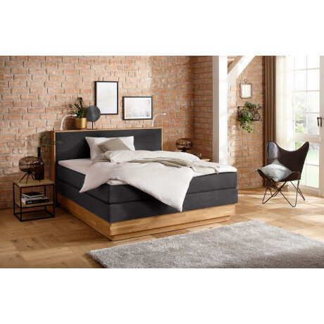 Home affaire Boxspring Cavan Eiken, met bedkist & topmatras, verschillende hardheden (ook H4)