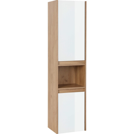 welltime Hoge kast Torun badkamerkast kast breedte 35 cm met glazen fronten