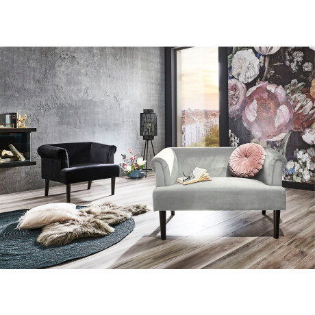 ATLANTIC home collection 1,5-zitsbank Charlie XXL-fauteuil met fluwelen hoes, met golfvering