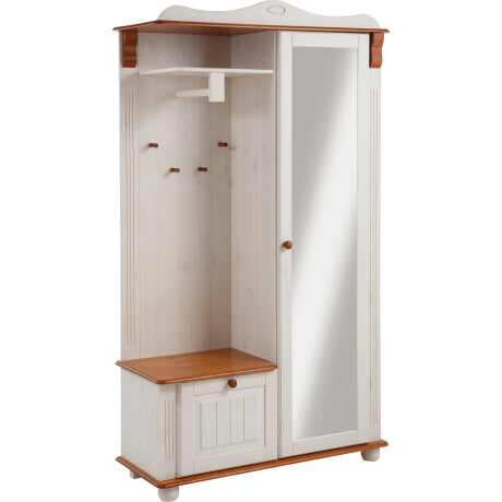 Home affaire Compact kapstokmeubel ADELE Breedte 108 cm, met spiegeldeur, van massief grenen, FSC